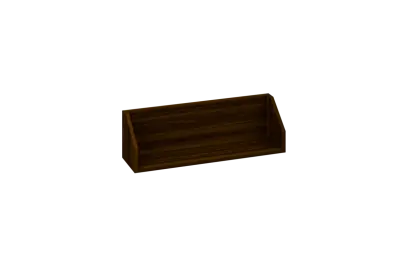 CPA 1 - 80 police na zeď, deska 18 mm, 240x800x240, ořech královský